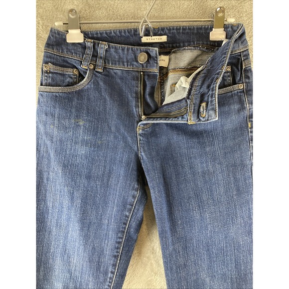 Jones New York Jeans Women's 4 Blue Denim Stretch‎ Straight Leg Dark Wash - Picture 7 of 16